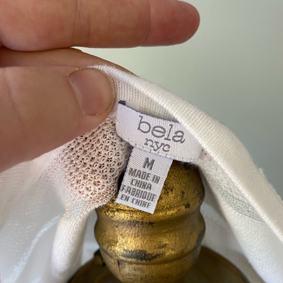 Bela NYC Cotton Opaque Stripe Summer Sweater Light - Picture 2 of 3